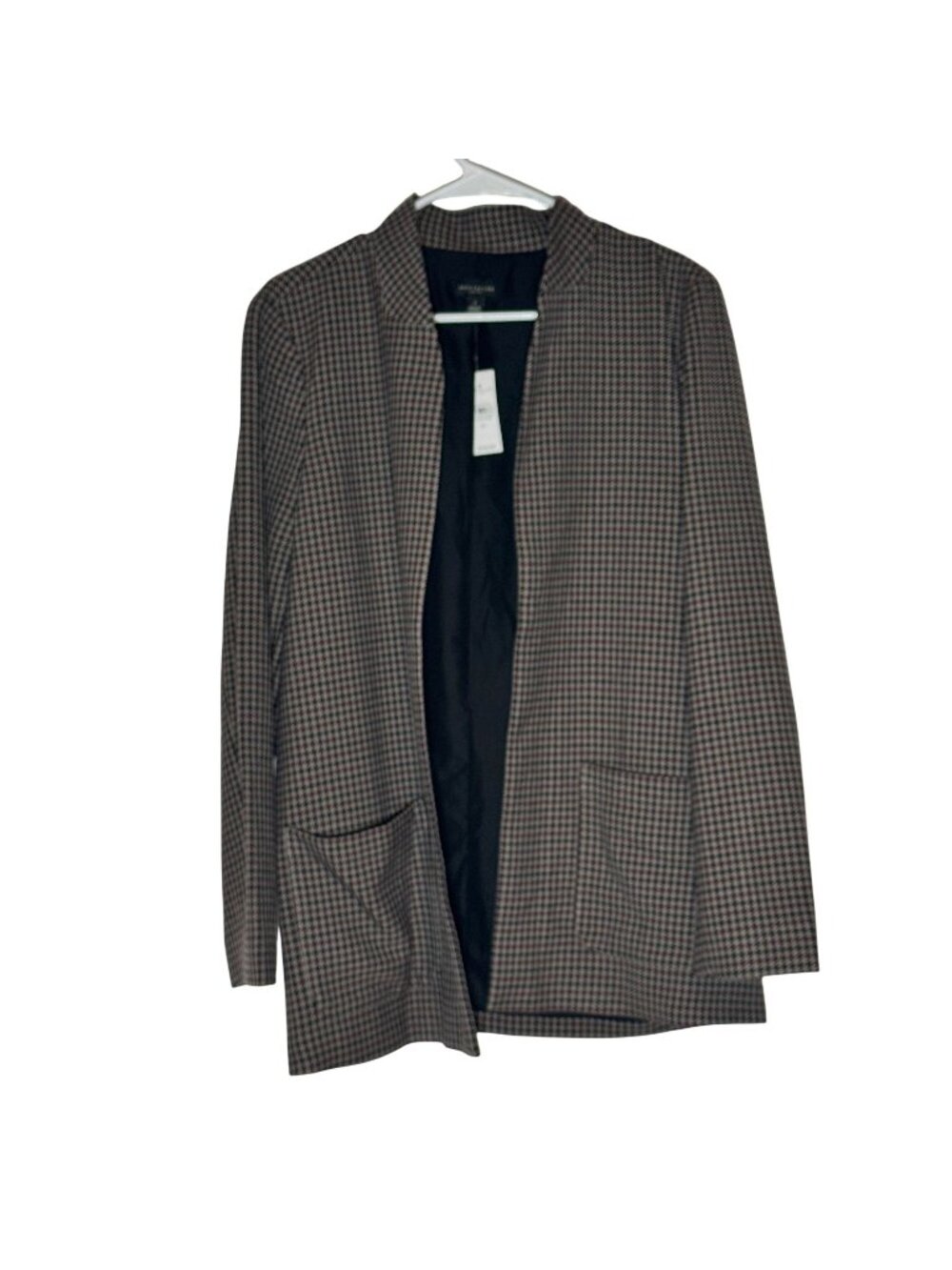 Ann Taylor Factory Houndstooth Blazer Jacket Women's Size Medium NWT!